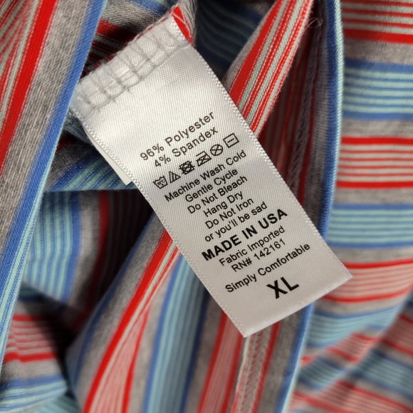 Lot of 2 Lularoe Quarter Sleeve Crewneck Striped Tee Shirt Set - Picture 7 of 14